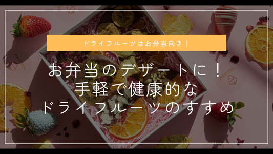 お弁当のデザートに!手軽で健康的なドライフルーツのすすめ